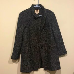 Anne Klein dark gray pea coat, size small